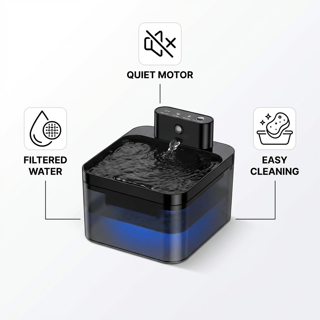 Pawrix™ SmartFlow – Automatic Pet Water Fountain