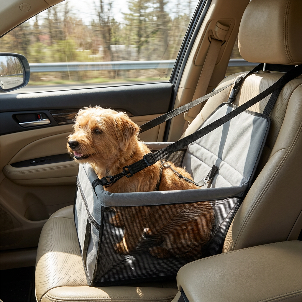 Pawrix™ TravelNest – Foldable Pet Car Seat & Carrier